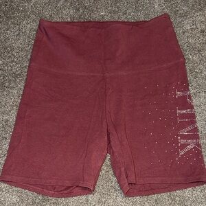 PINK Victoria's Secret Maroon Bike Shorts